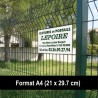 Lot de 10 plaques alu Dibond A4 imprimées  (21 x 29.7 cm) livré